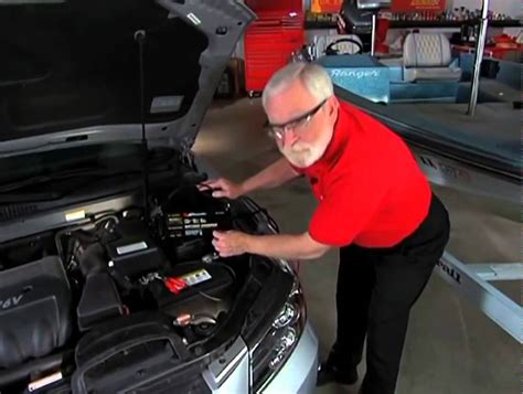Hook the charger clips to the positive and negative terminals on the battery and then plug the charger into a power outlet. How to use Car Battery Charger - YouTube