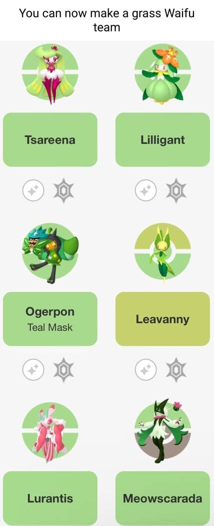You Can Now Make A Grass Waifu Team Lilligant 1 1 Ogerpon Teal Mask