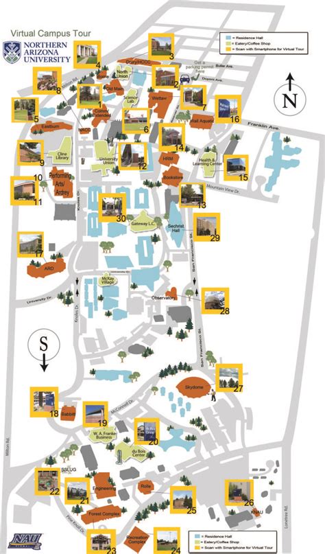 Northern Arizona University Campus Map