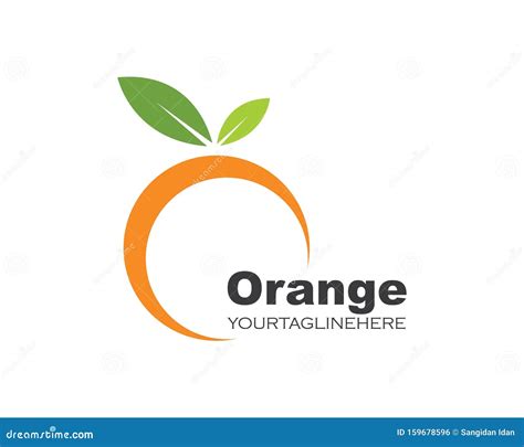 Orange Fruit Icon Vector Logo Illustration Stock Vector Illustration