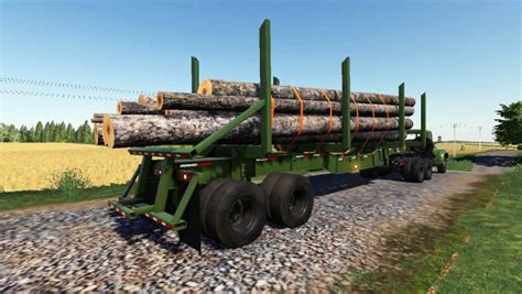 Manac 45ft Log Trailer Fs19 Mod Mod For Landwirtschafts Simulator