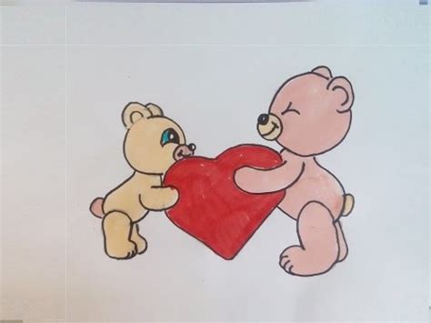 Jederzeit ein tolles geschenk, egal ob zu weihnachten, valentinstag oder ganz ohne anlass! Teddybären mit Herz zeichnen. Kuschelbären zum Muttertag ...