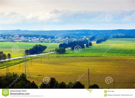 Bright Summer Landscape Stock Photo Image Of High Meadow 94577486
