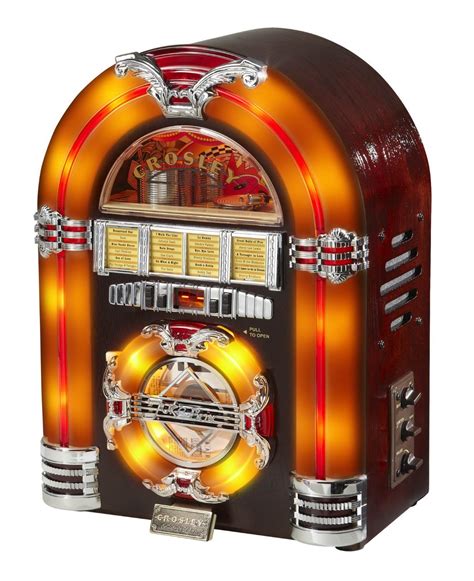 Crosley Cr11cd Jukebox Cd Player With Authentic Neon Lighting On