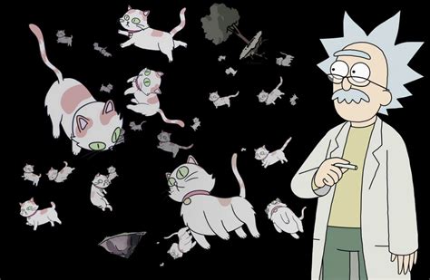 Rick And Morty Einstein With Schrodingers Cats By Matthewharasty On