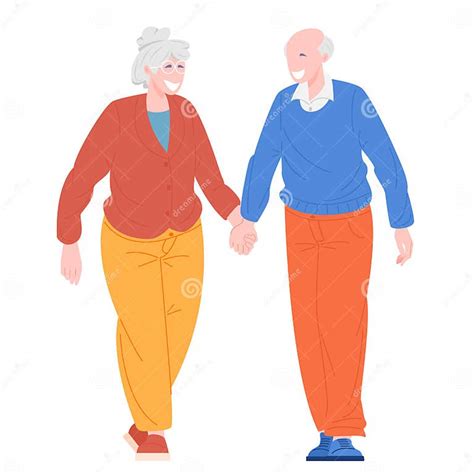 Romantic Couples Of Retiree Stock Vector Illustration Of Couples Graphic 195895487