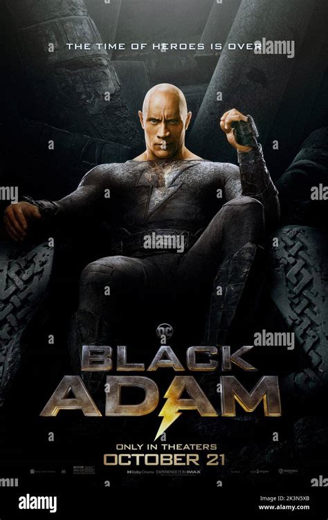 Black Adam Affiche Américaine Dwayne Johnson As Black Adam 2022