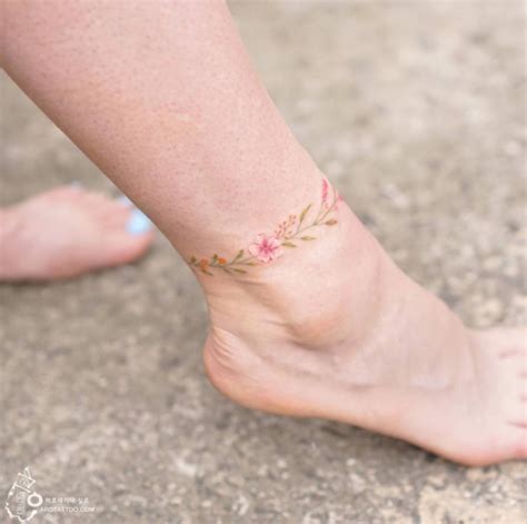 33 Delightful Ankle Bracelet Tattoos For Women Tattooblend