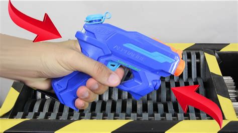 Experiment Shredding Nerf Gun Lego And Toys The Crusher Youtube