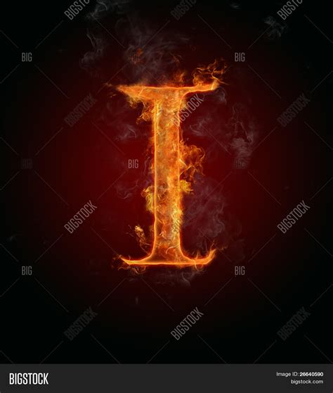 Fire Flaming Letter Image And Photo Free Trial Bigstock