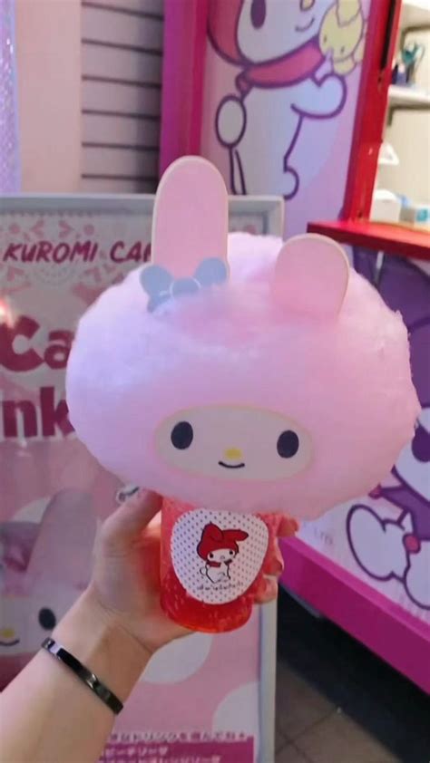 Cute My Melody Cotton Candy From The Kuromi Cafe Pop Up In Takeshita St