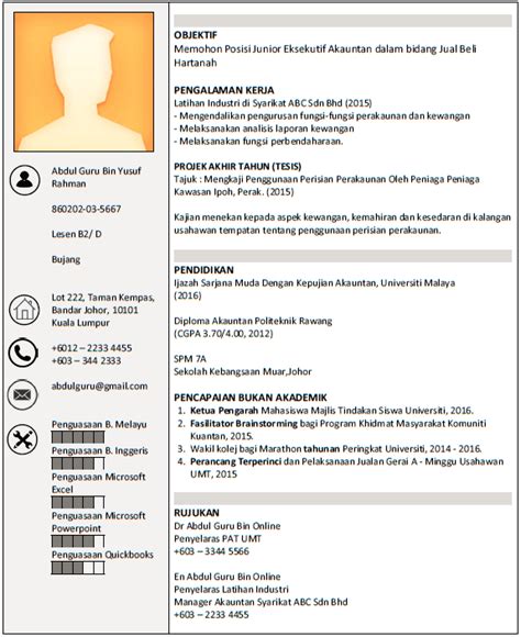 Contoh resume terbaik lepasan stpm ini tidak banyak beza dengan lepasan spm. Contoh Curriculum Vitae Malaysia 2017