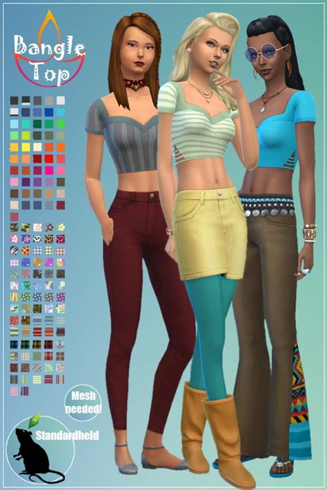 Recolor Of Ridgeports Bangle Top By Standardheld At Simsworkshop