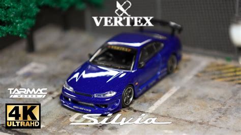 Tarmac Works 164 Vertex Nissan Silvia S15 Blue Metallic L Cinema