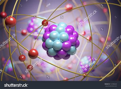 3d Rendered Illustration Elementary Particles Atom Stock Illustration