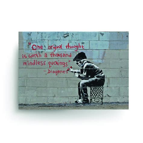Banksy Diogenes Quote Art Wall Poster Funny Street Graffiti Etsy