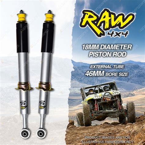 Premium shock absorber for superior endurance in all conditions. 2 Front 40mm RAW 4x4 Predator Shock Absorbers for Holden ...