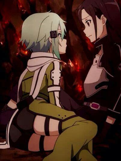 Sinon X Kirito Personally I Think Sinon Is The Second Best Member Of