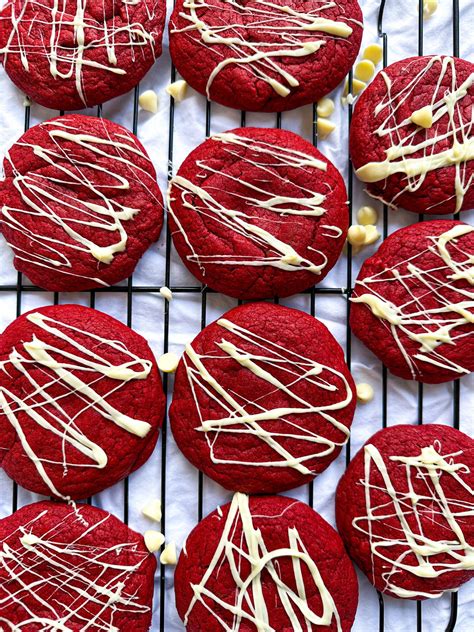 Red Velvet Cookies Using Cake Mix Tastefully Grace