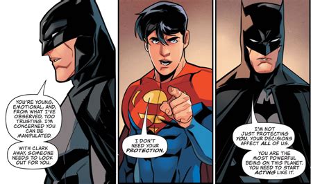 A Scared Jon Squares Off With Batman In Superman Son Of Kal El 11