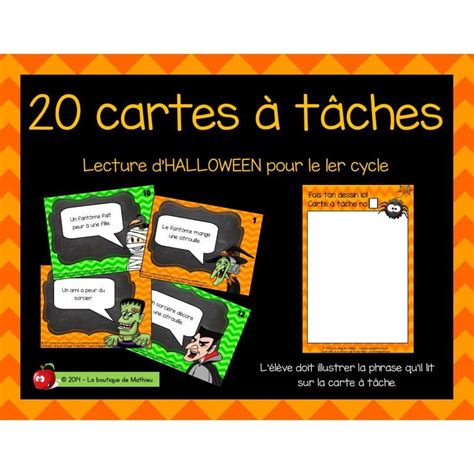 Tâches Sur Les Os Après 4 Ans D'halloween - 20 cartes à tâches de lecture (Halloween) | Tache, Cartes, Halloween