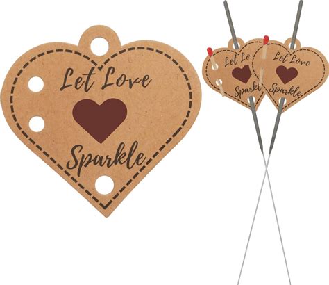 Buy 100pcs Kraft Wedding Sparkler Tags Let Love Sparkle Rustic Heart