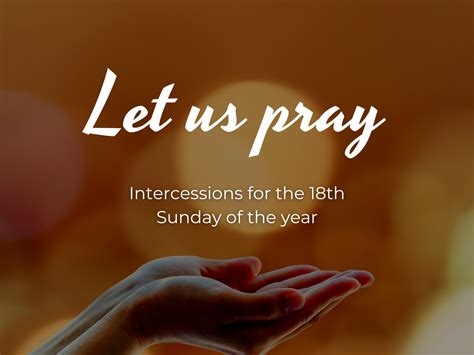 Download Prayers Of Intercession For The 18th Sunday Of The Year
