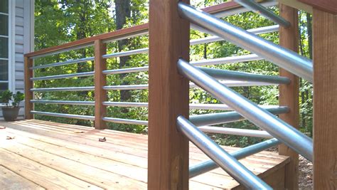 Customize by overlapping boards/pickets, adding decorative lattice, decorative post caps, etc. Horizontal Railing - using 1.25" conduit... Deck makeover ...