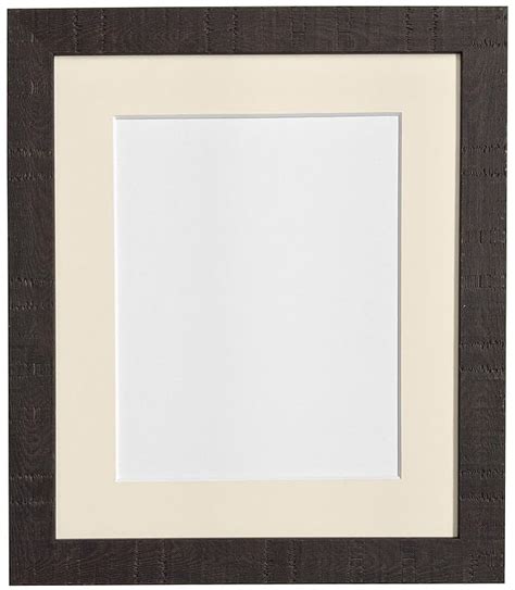 Frames By Post Deep Grain Dark Brown Photo Frame With Ivory Mount 16 X