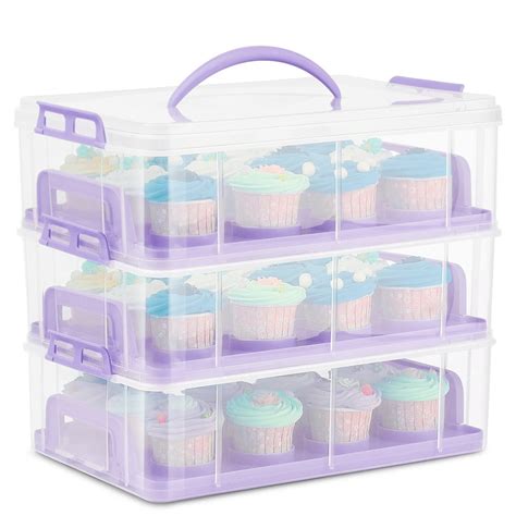 Cupcake Carrier Holder Container Box 36 Slot 3 Tier 36 Cupcakes