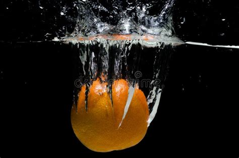 Orange Splashing In The Water Stock Image Image Of Shot Motion