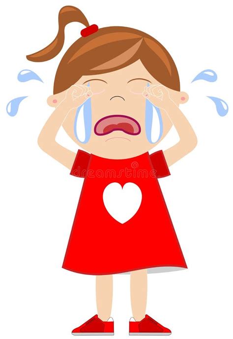 crying girl stock vector illustration of vector crying 20454365