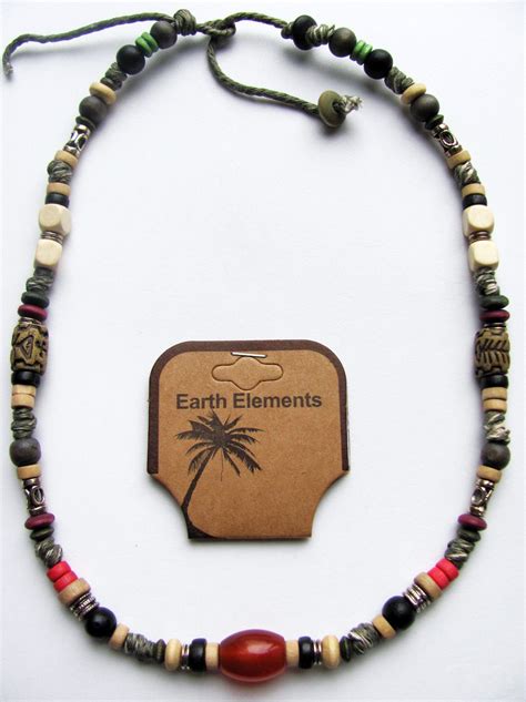 Necklaces For Men Earth Elements Spiritual Beaded Necklace Surfer