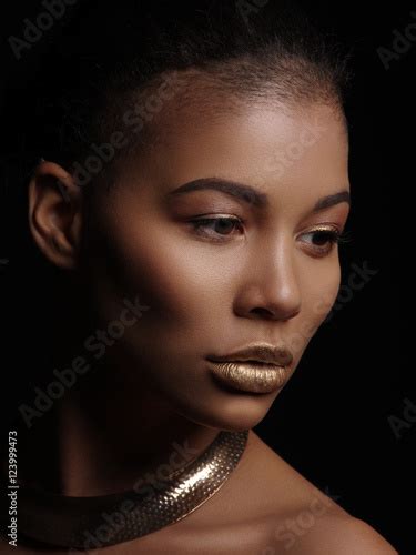 Portrait Of An Extraordinary Beautiful Naked African American Model