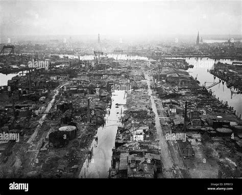 Hamburg On The Day Of Its Surrender May 3 1945 Picture Shows Three