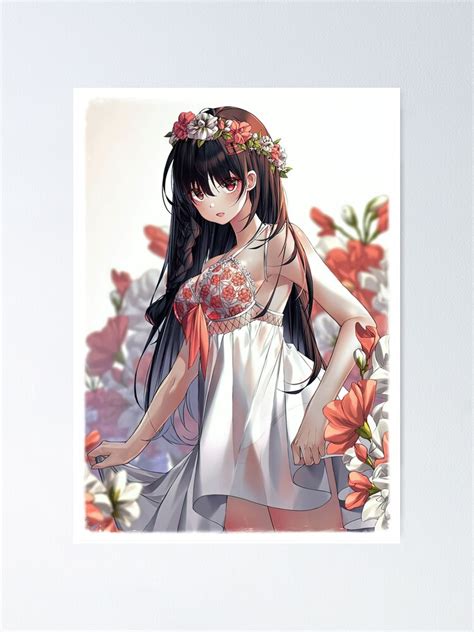 Cute Anime Girl Poster For Sale By Kalebvidal39 Redbubble