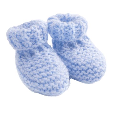 Blue Baby Booties Booties Baby Booties Hand Knitted Nobody Png