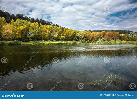 Autumn Landscape On The River Western Siberia Stock Photo Image Of