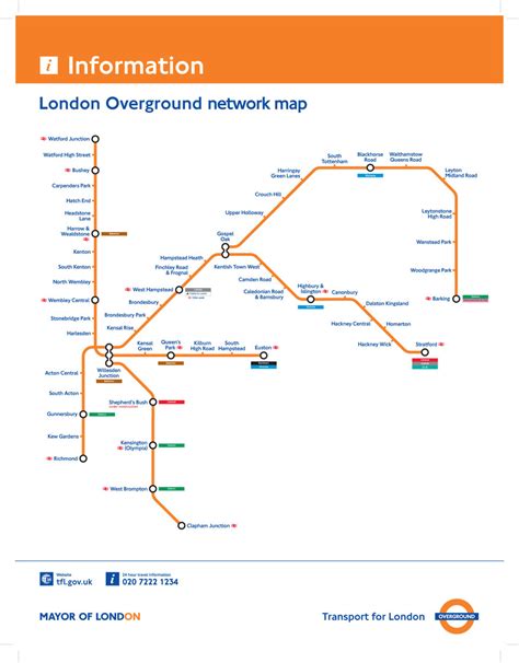 Overground Tube Map Color 2018
