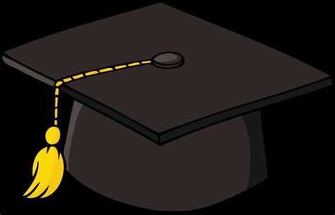Black Graduation Cap Drawing Free Image