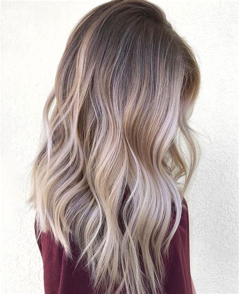 Beautiful Ashy Balayage With A Level Root Blending Into Gorgeous Platinum Buttery Blonde To