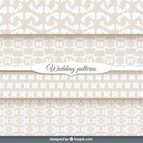 Ornamental Wallpaper Wedding Patterns Vector Premium Download