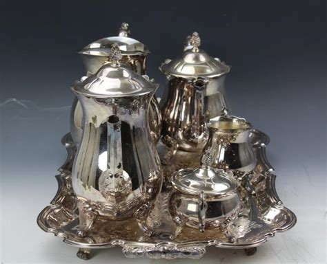 Sold At Auction 7 Pieces Leonard Silver Plate Tea Set