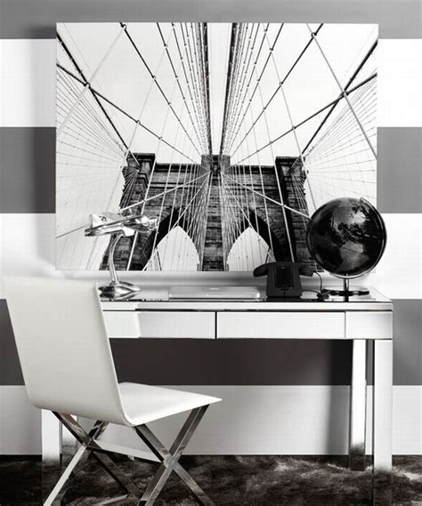 Accessories the office with black, white, and gold accents. 24 Minimalist Home Office Design Ideas For a Trendy ...