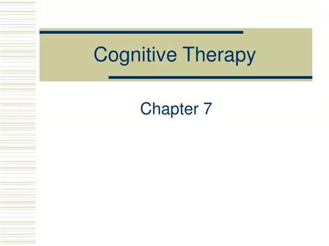 Ppt Cognitive Therapy Powerpoint Presentation Free Download Id144755