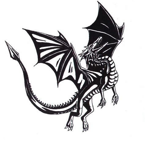 Black And White Dragon Pictures Clipart Best