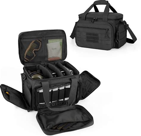 Dsleaf Pistol Range Bag Tactical Gun Carrying Case For Handgun And