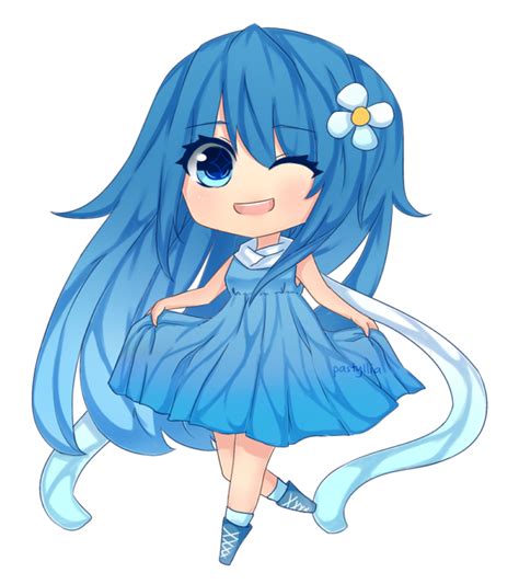 Cute Blue Chibi Girl Anime Pinterest Chibi Blue And Art