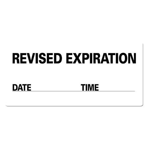 Revised Expiration Medical Labels Free Shipping