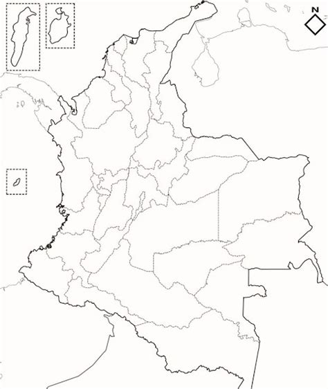 Mapa Político Mudo De Colombia Para Imprimir Mapa De Departamentos De